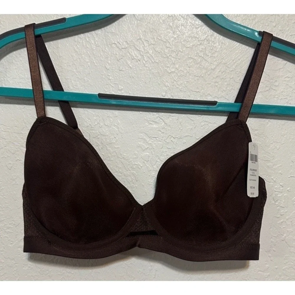 Telltale The Innovator Demi Bra 34D Dolce Vida Dark Nude Brown Underwire New‎